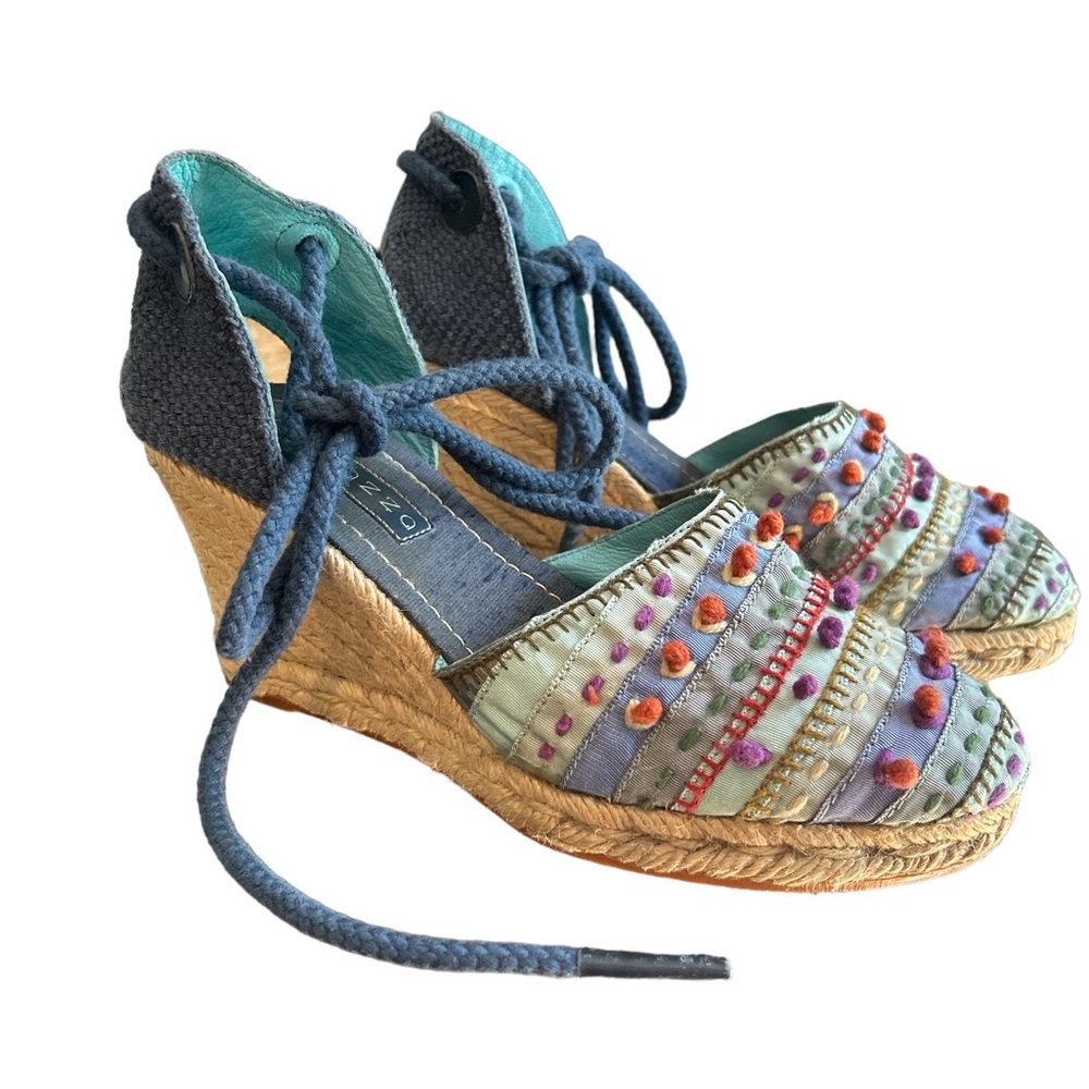 Apepazza Multicolor Woven Wedges